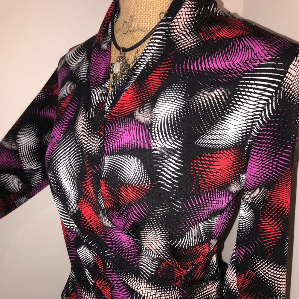 Vince Camuto Multi Color Design Front Wrap Top - image 7